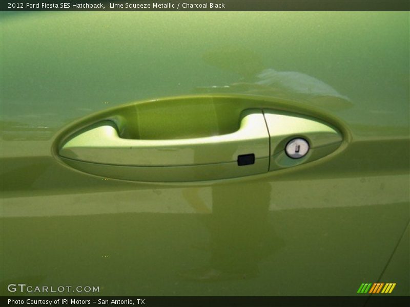 Lime Squeeze Metallic / Charcoal Black 2012 Ford Fiesta SES Hatchback