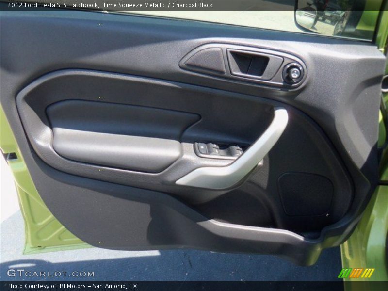 Lime Squeeze Metallic / Charcoal Black 2012 Ford Fiesta SES Hatchback
