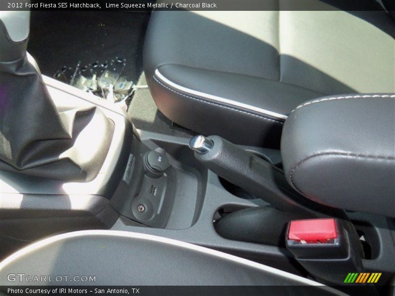 Lime Squeeze Metallic / Charcoal Black 2012 Ford Fiesta SES Hatchback