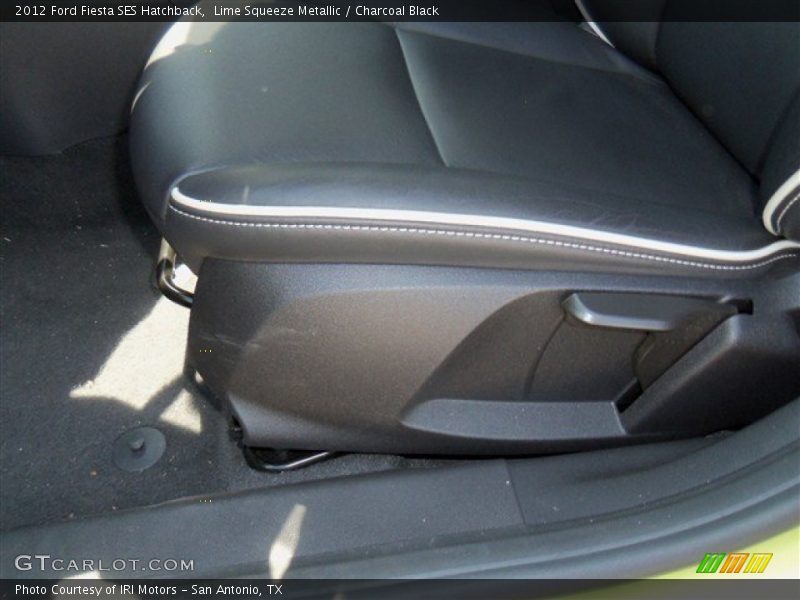 Lime Squeeze Metallic / Charcoal Black 2012 Ford Fiesta SES Hatchback