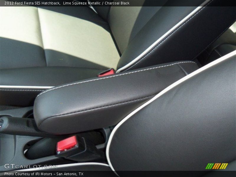 Lime Squeeze Metallic / Charcoal Black 2012 Ford Fiesta SES Hatchback