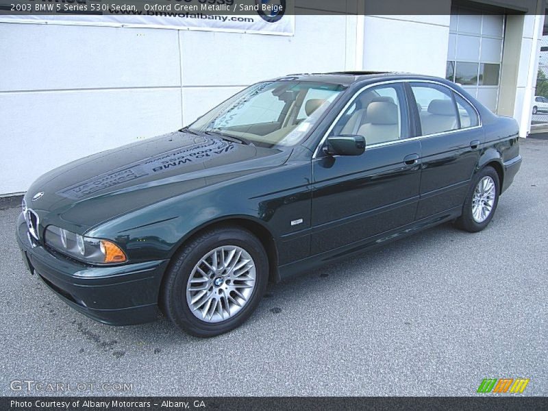 Oxford Green Metallic / Sand Beige 2003 BMW 5 Series 530i Sedan