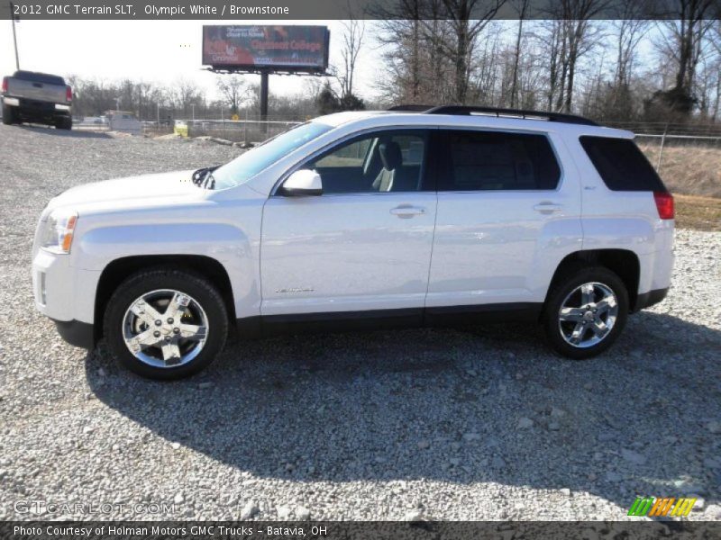 Olympic White / Brownstone 2012 GMC Terrain SLT