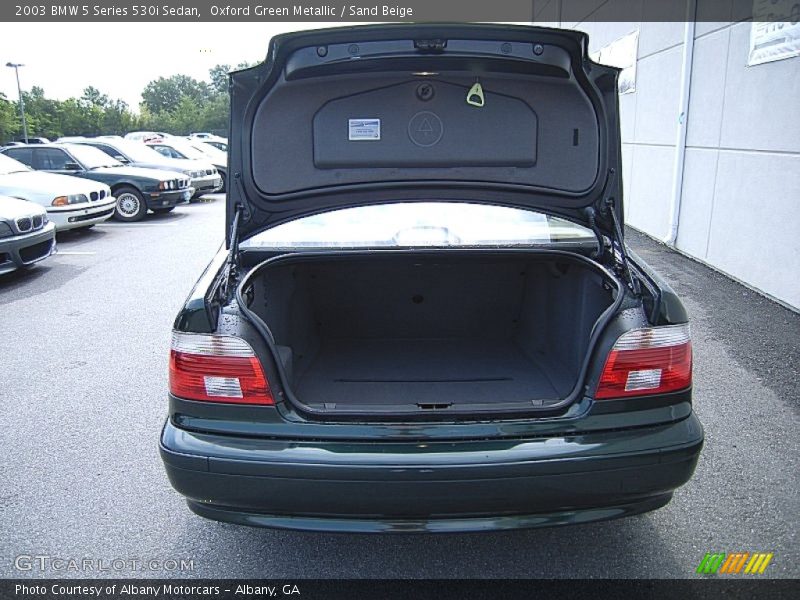 Oxford Green Metallic / Sand Beige 2003 BMW 5 Series 530i Sedan