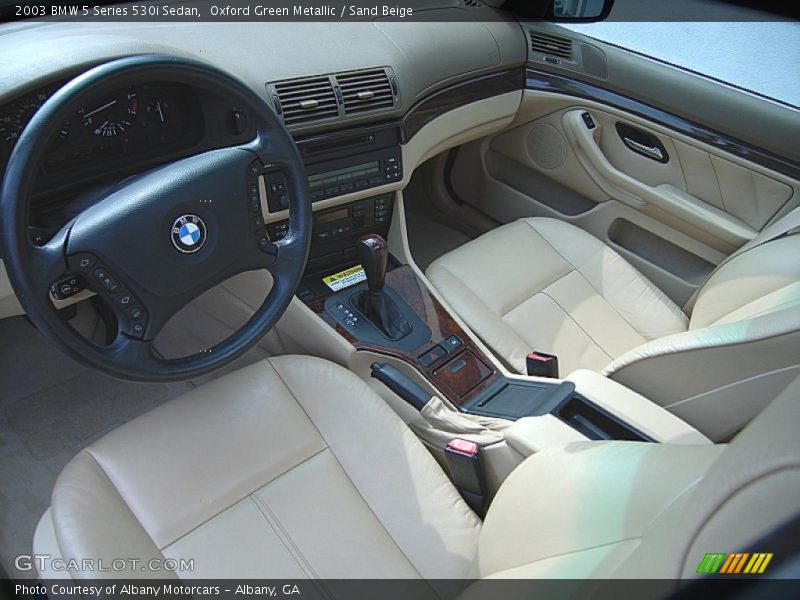 Oxford Green Metallic / Sand Beige 2003 BMW 5 Series 530i Sedan