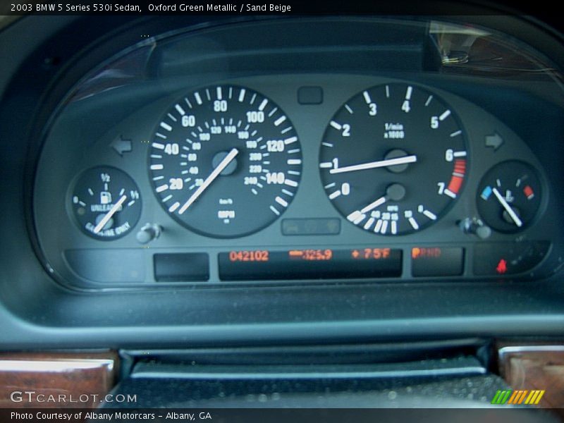 Oxford Green Metallic / Sand Beige 2003 BMW 5 Series 530i Sedan