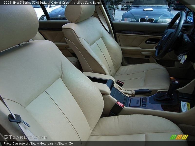 Oxford Green Metallic / Sand Beige 2003 BMW 5 Series 530i Sedan