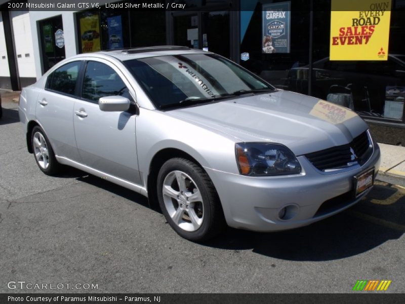 Liquid Silver Metallic / Gray 2007 Mitsubishi Galant GTS V6