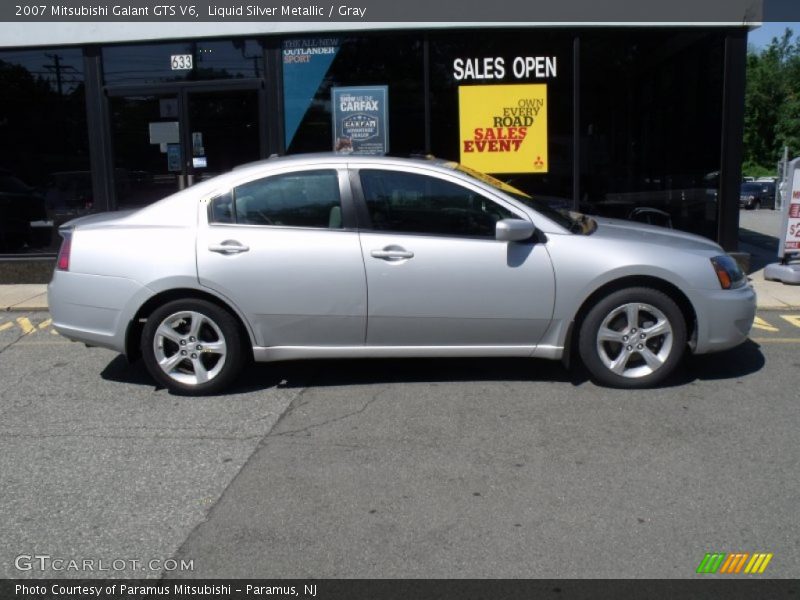 Liquid Silver Metallic / Gray 2007 Mitsubishi Galant GTS V6