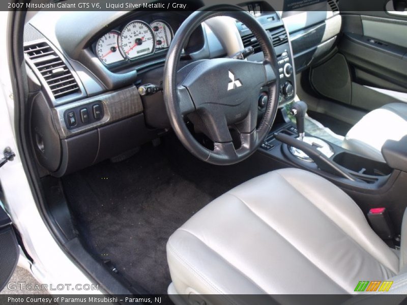 Liquid Silver Metallic / Gray 2007 Mitsubishi Galant GTS V6