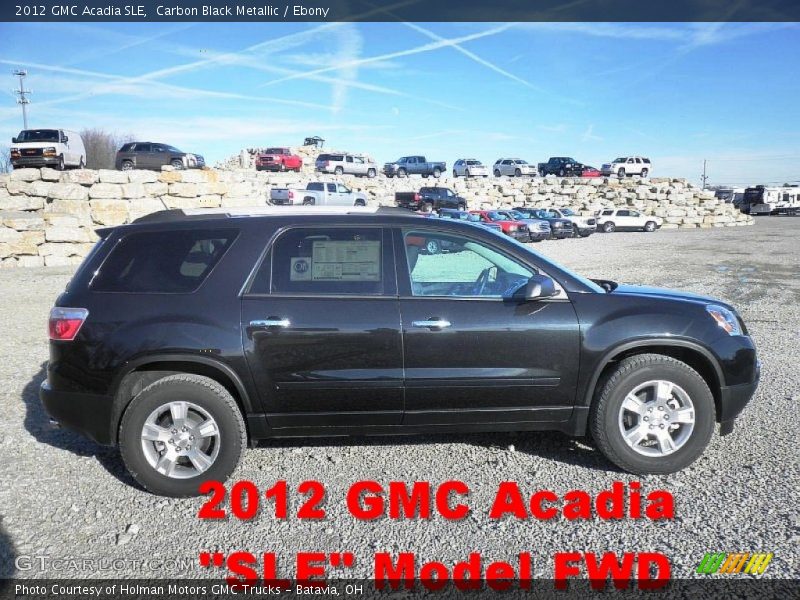 Carbon Black Metallic / Ebony 2012 GMC Acadia SLE