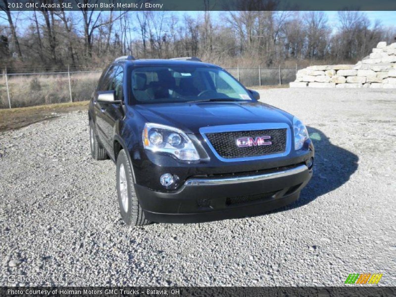 Carbon Black Metallic / Ebony 2012 GMC Acadia SLE