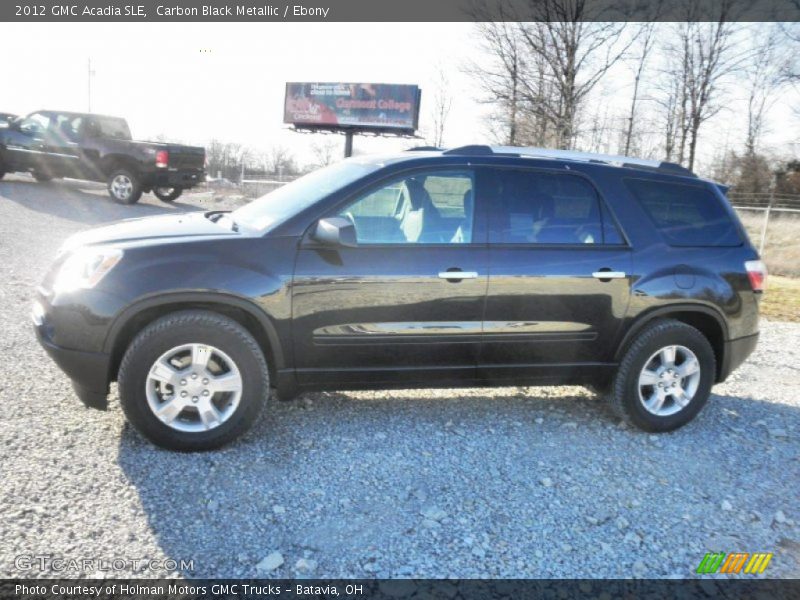 Carbon Black Metallic / Ebony 2012 GMC Acadia SLE