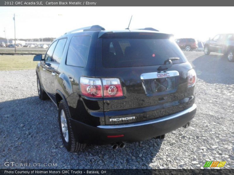 Carbon Black Metallic / Ebony 2012 GMC Acadia SLE