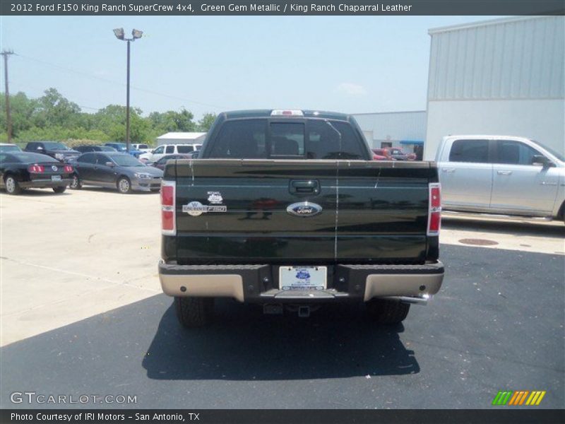 Green Gem Metallic / King Ranch Chaparral Leather 2012 Ford F150 King Ranch SuperCrew 4x4