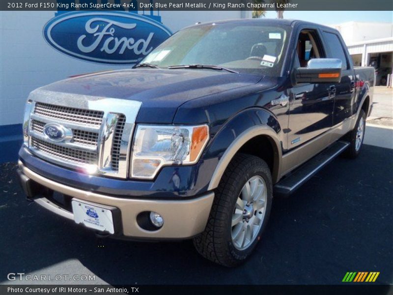 Dark Blue Pearl Metallic / King Ranch Chaparral Leather 2012 Ford F150 King Ranch SuperCrew 4x4