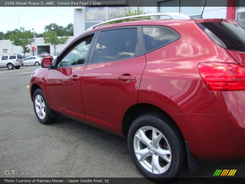 Venom Red Pearl / Gray 2008 Nissan Rogue SL AWD