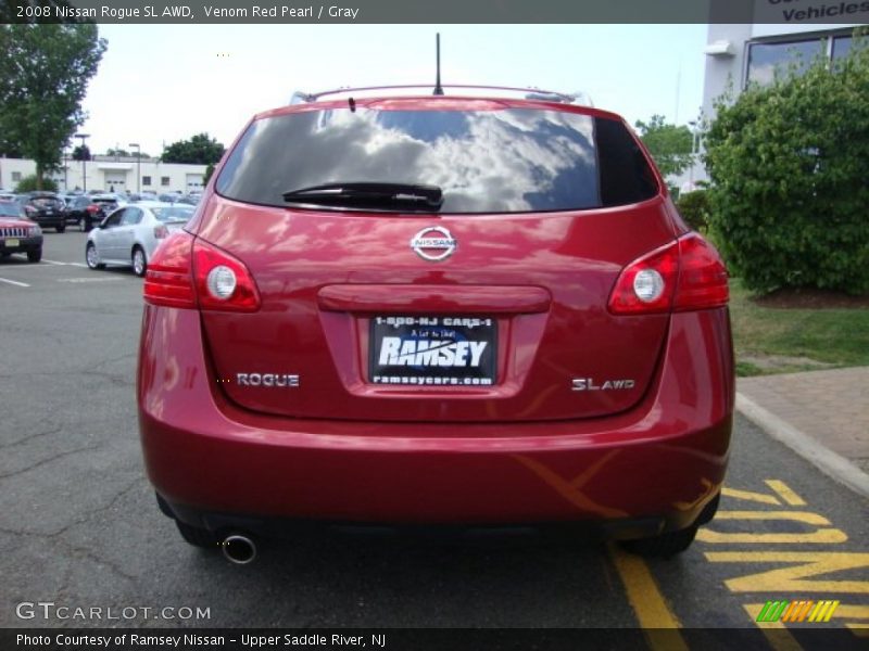 Venom Red Pearl / Gray 2008 Nissan Rogue SL AWD