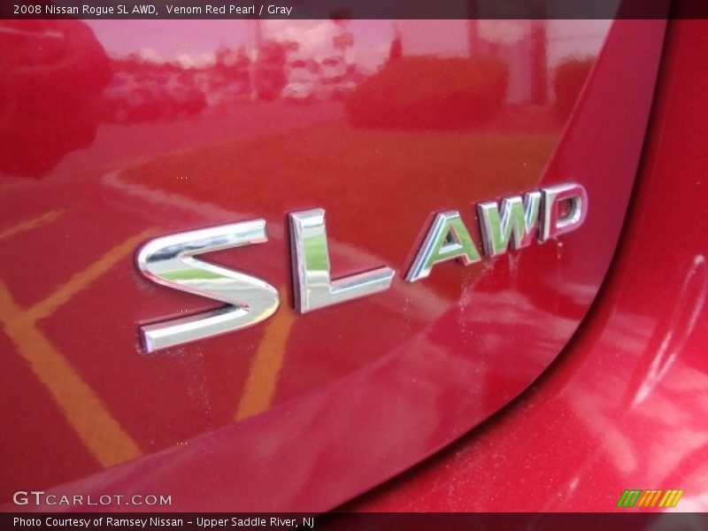Venom Red Pearl / Gray 2008 Nissan Rogue SL AWD