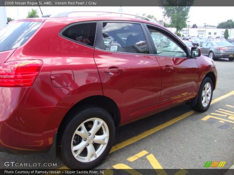 Venom Red Pearl / Gray 2008 Nissan Rogue SL AWD