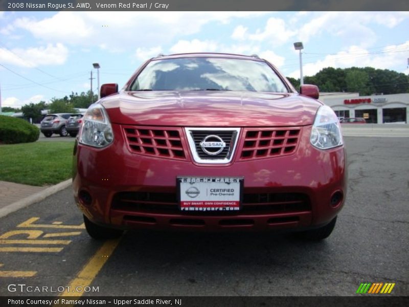 Venom Red Pearl / Gray 2008 Nissan Rogue SL AWD