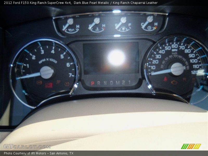 Dark Blue Pearl Metallic / King Ranch Chaparral Leather 2012 Ford F150 King Ranch SuperCrew 4x4