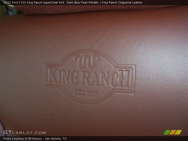 Dark Blue Pearl Metallic / King Ranch Chaparral Leather 2012 Ford F150 King Ranch SuperCrew 4x4