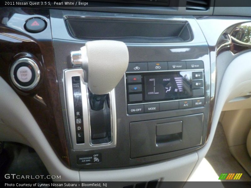 Pearl White / Beige 2011 Nissan Quest 3.5 S