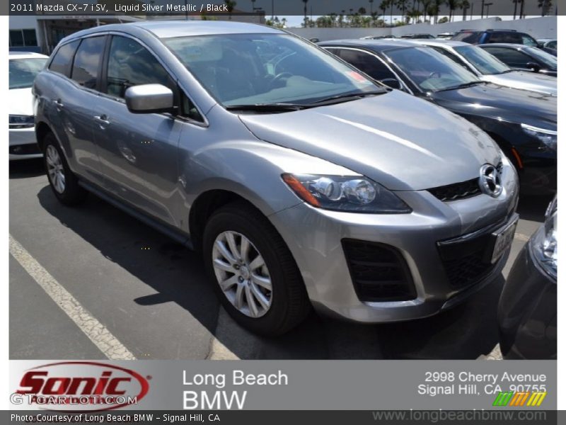 Liquid Silver Metallic / Black 2011 Mazda CX-7 i SV