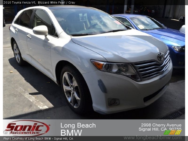 Blizzard White Pearl / Gray 2010 Toyota Venza V6