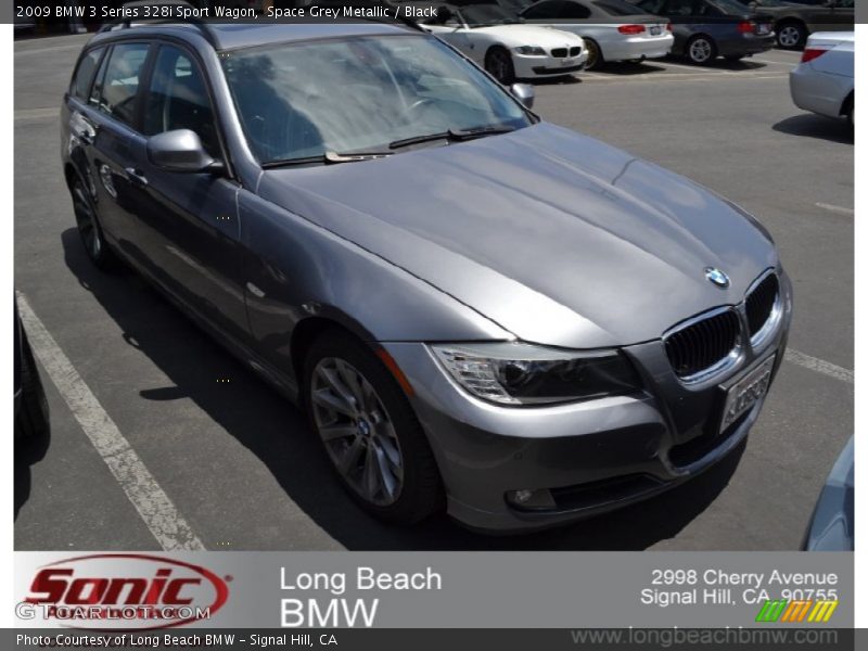 Space Grey Metallic / Black 2009 BMW 3 Series 328i Sport Wagon