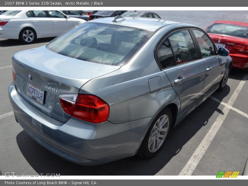 Arctic Metallic / Black 2007 BMW 3 Series 328i Sedan