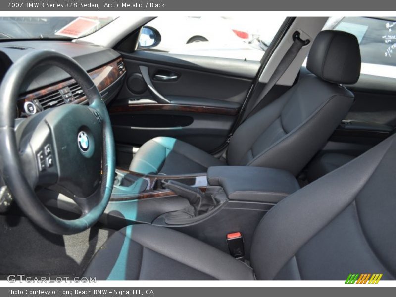 Arctic Metallic / Black 2007 BMW 3 Series 328i Sedan