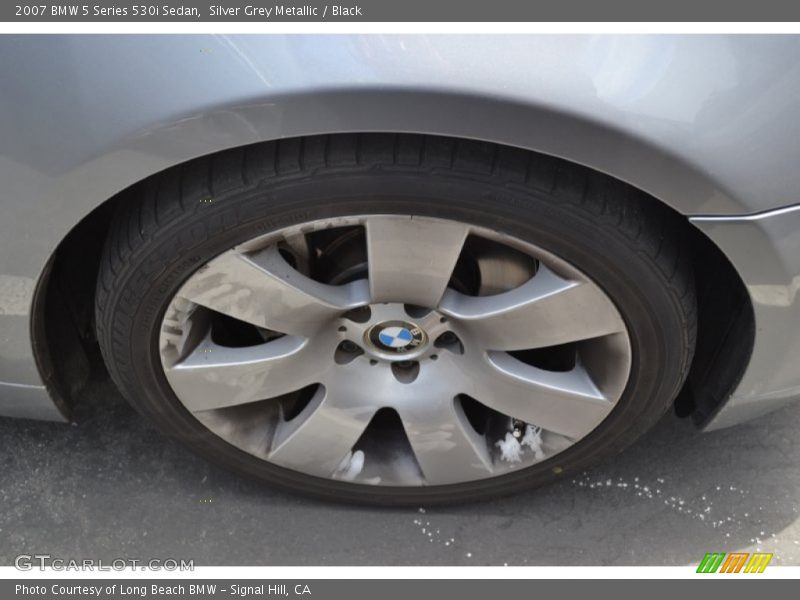 Silver Grey Metallic / Black 2007 BMW 5 Series 530i Sedan
