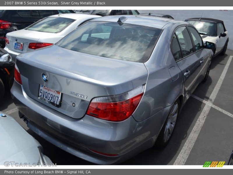 Silver Grey Metallic / Black 2007 BMW 5 Series 530i Sedan