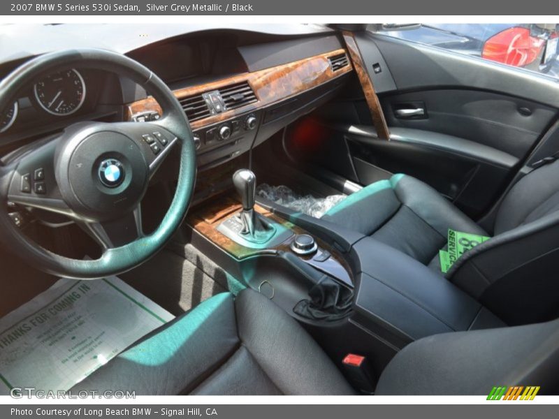 Silver Grey Metallic / Black 2007 BMW 5 Series 530i Sedan