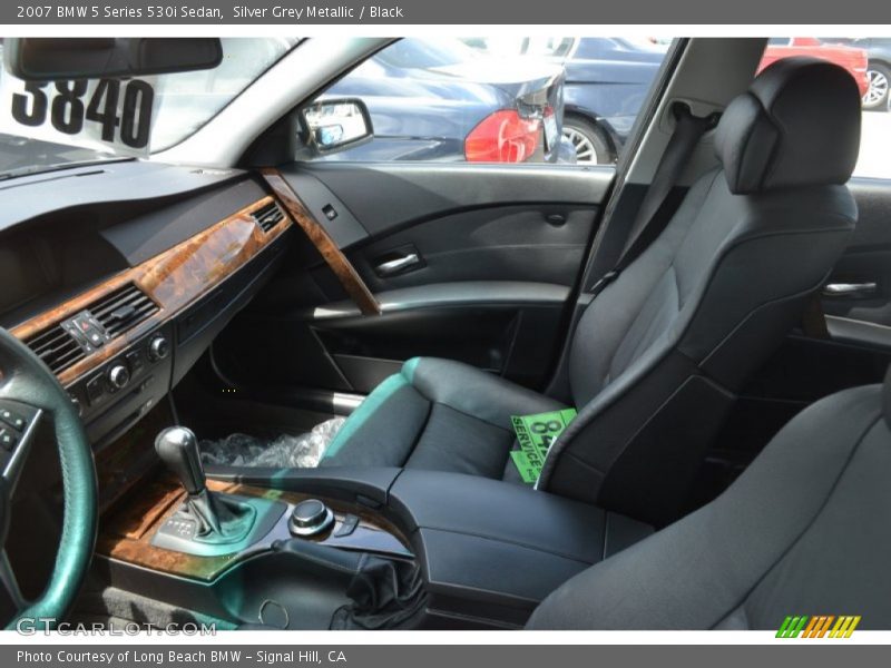 Silver Grey Metallic / Black 2007 BMW 5 Series 530i Sedan