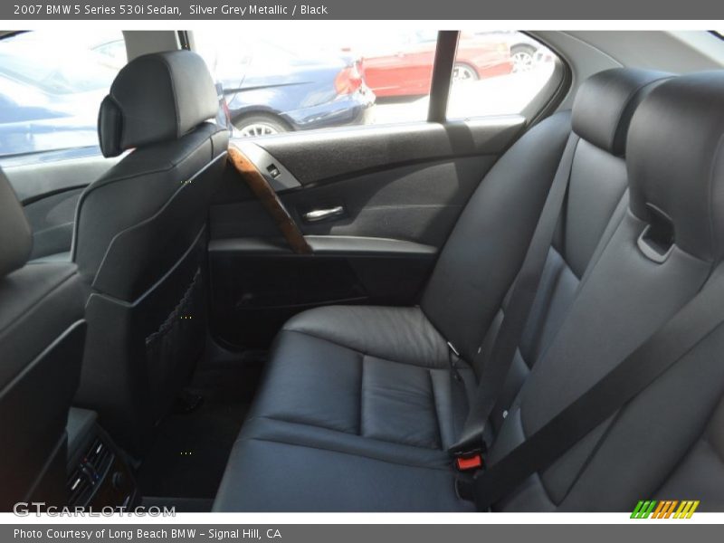 Silver Grey Metallic / Black 2007 BMW 5 Series 530i Sedan