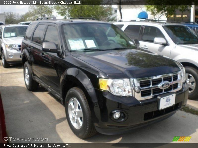 Ebony Black / Charcoal Black 2012 Ford Escape XLT