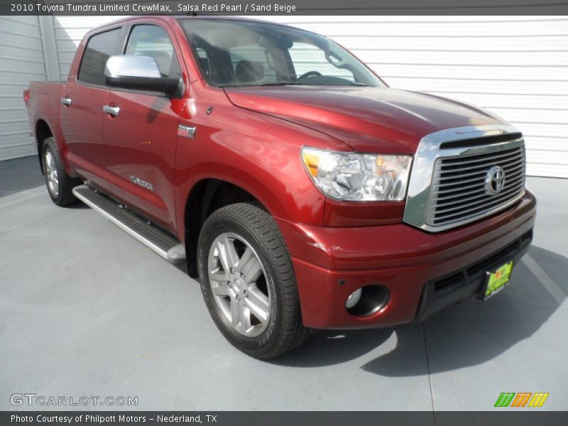 Salsa Red Pearl / Sand Beige 2010 Toyota Tundra Limited CrewMax
