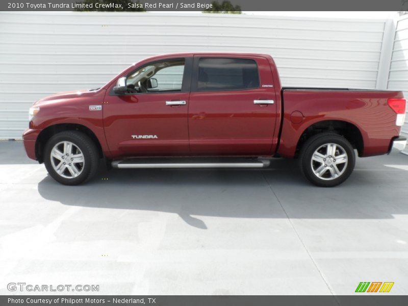 Salsa Red Pearl / Sand Beige 2010 Toyota Tundra Limited CrewMax