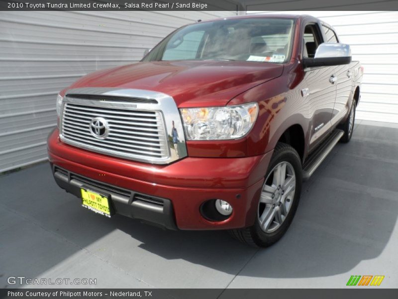 Salsa Red Pearl / Sand Beige 2010 Toyota Tundra Limited CrewMax