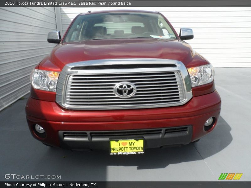 Salsa Red Pearl / Sand Beige 2010 Toyota Tundra Limited CrewMax