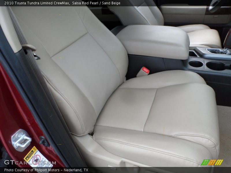 Salsa Red Pearl / Sand Beige 2010 Toyota Tundra Limited CrewMax