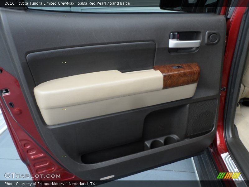Salsa Red Pearl / Sand Beige 2010 Toyota Tundra Limited CrewMax