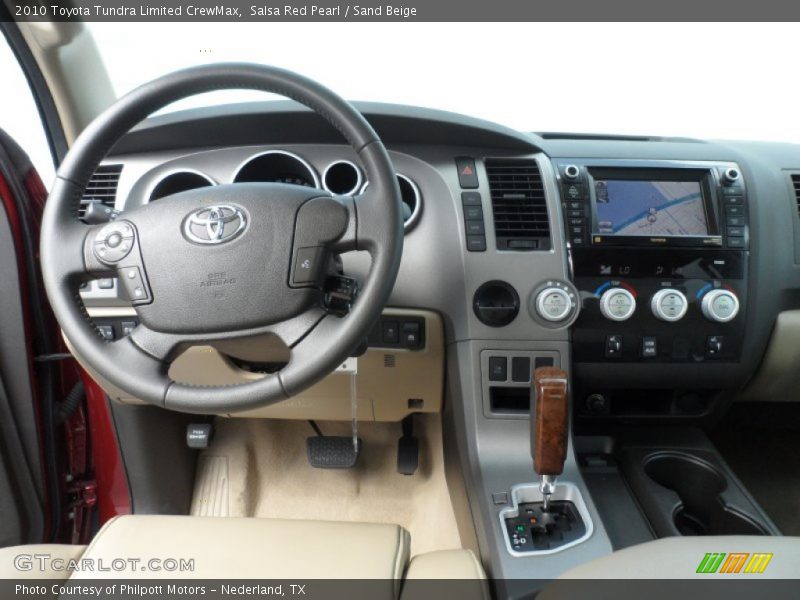 Salsa Red Pearl / Sand Beige 2010 Toyota Tundra Limited CrewMax