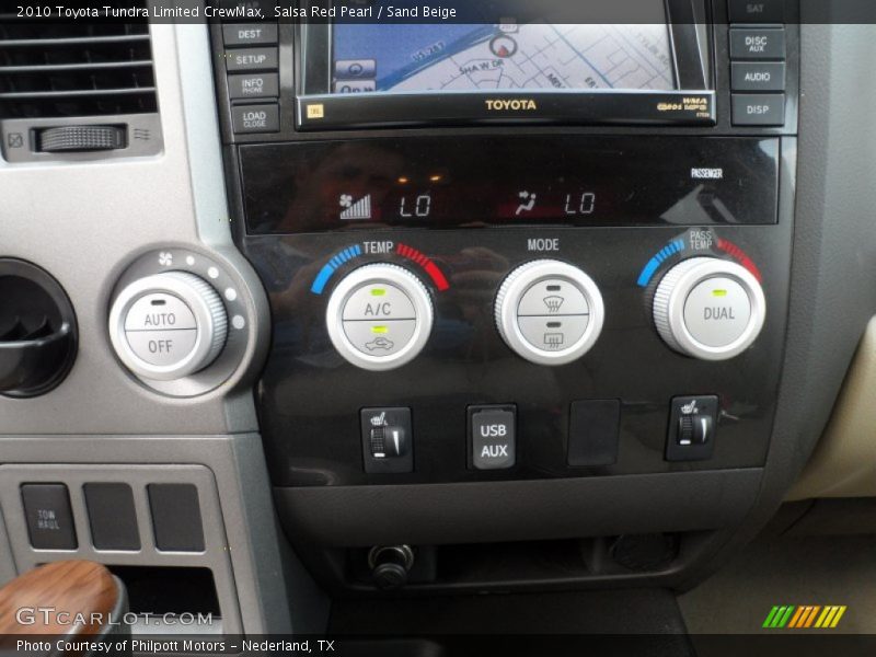 Salsa Red Pearl / Sand Beige 2010 Toyota Tundra Limited CrewMax