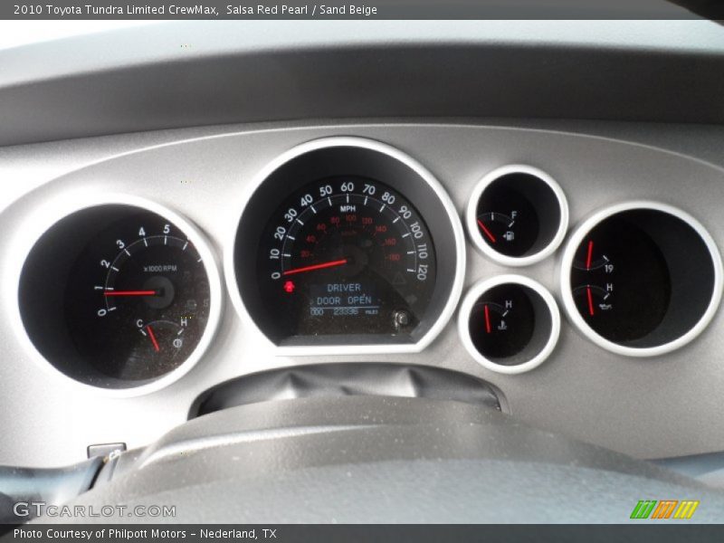 Salsa Red Pearl / Sand Beige 2010 Toyota Tundra Limited CrewMax