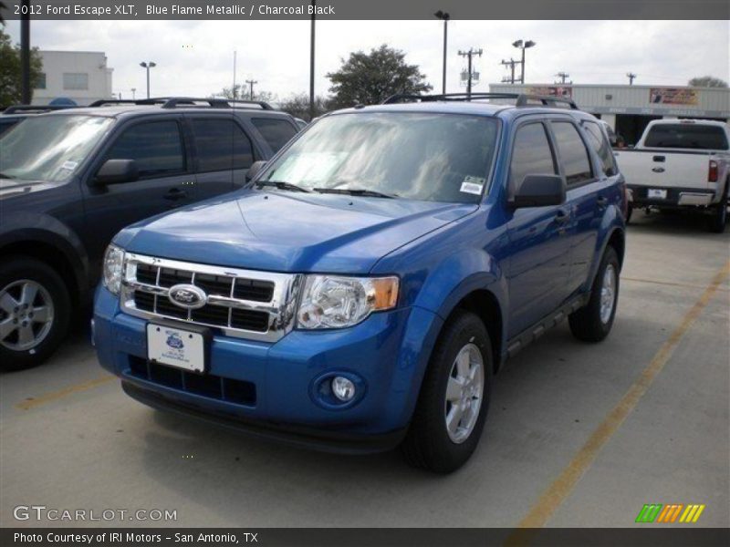 Blue Flame Metallic / Charcoal Black 2012 Ford Escape XLT