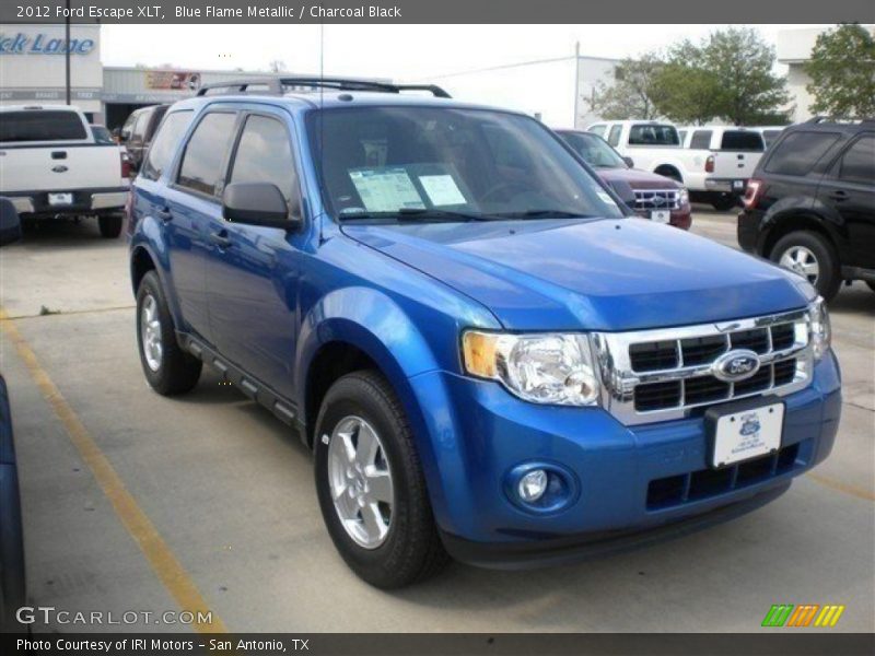 Blue Flame Metallic / Charcoal Black 2012 Ford Escape XLT